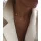 Златно колие с две букви и циркон Златно колие с две букви и циркон