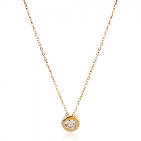 Нежно колие с едно камъче