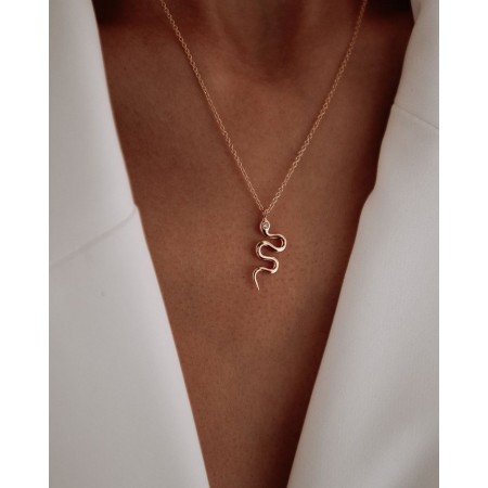 Златно колие Snake