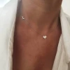 Златно колие с една буква и сърце Златно колие с една буква и сърце