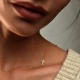 Златно колие кръст с камъни Златно колие кръст с камъни