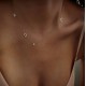 Златно колие с три букви и циркон - Колиета с буква