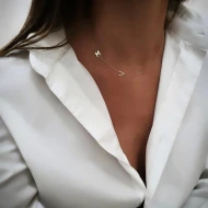 Златно колие с две букви Златно колие с две букви