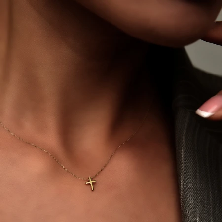 Златно Колие Mini Cross Златно Колие Mini Cross
