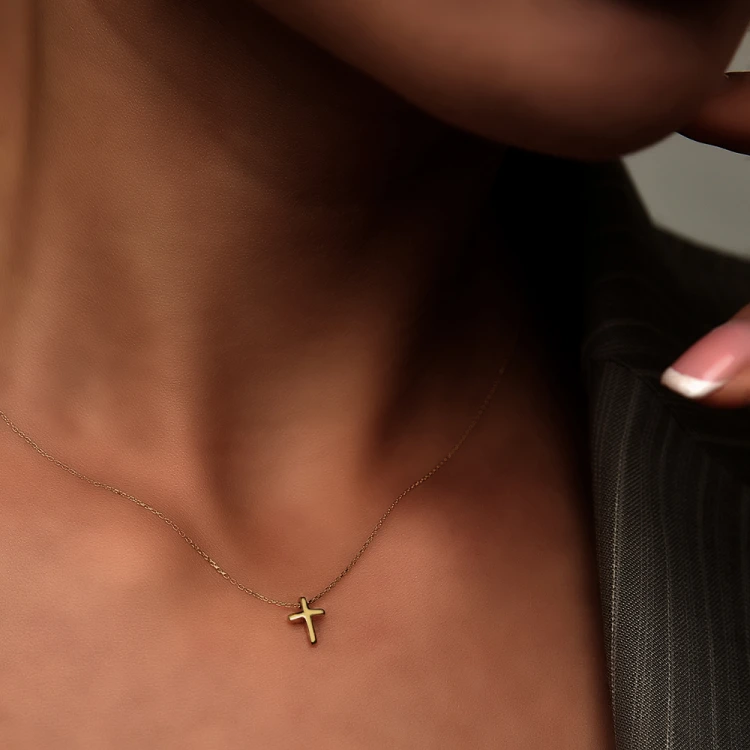 Златно Колие Mini Cross Златно Колие Mini Cross