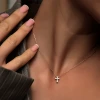 Златно Колие Mini Cross Stone Златно Колие Mini Cross Stone