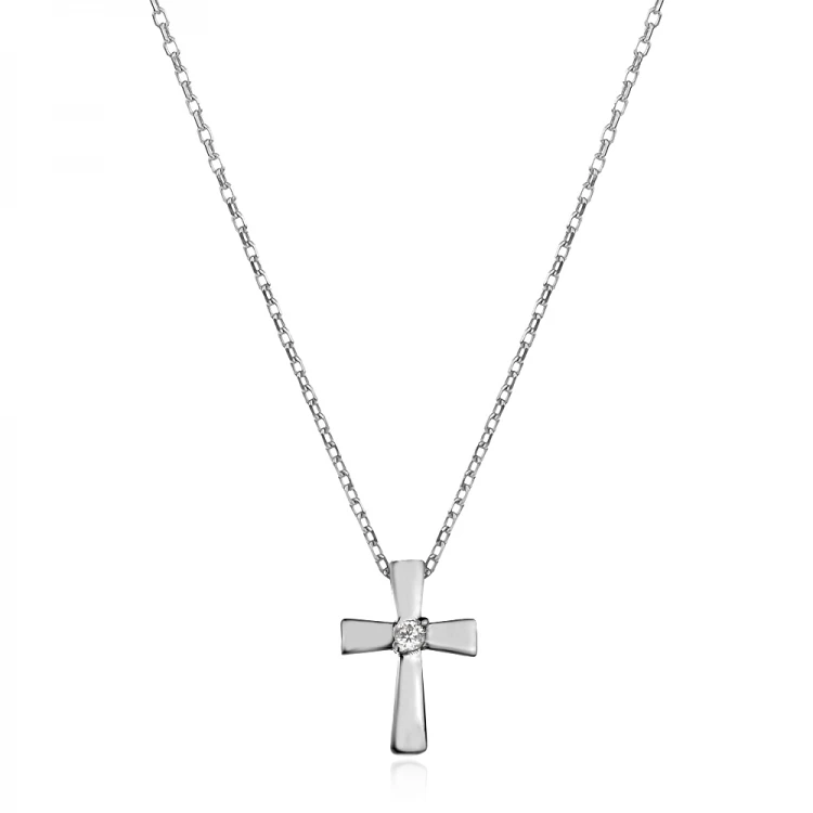 Златно Колие Mini Cross Stone Златно Колие Mini Cross Stone