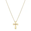 Златно Колие Mini Cross Stone Златно Колие Mini Cross Stone