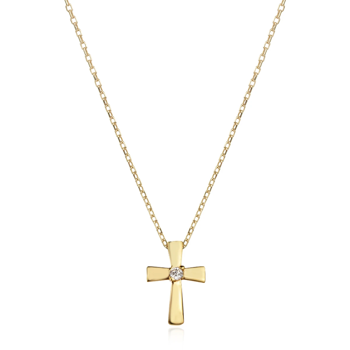 Златно Колие Mini Cross Stone Златно Колие Mini Cross Stone