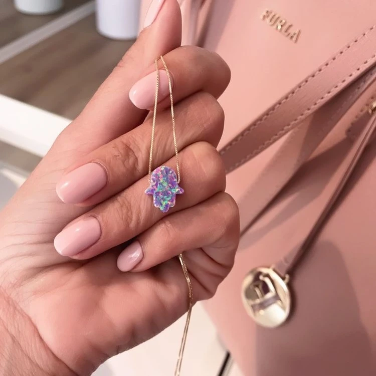 Златно колие Hamsa Opal Златно колие Hamsa Opal