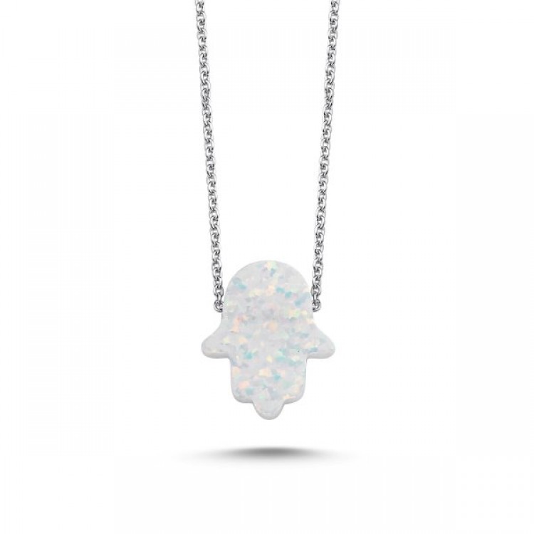 Златно колие Hamsa Opal (Колиета) Златно колие Hamsa Opal - Колиета