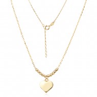 Златно колие Heart