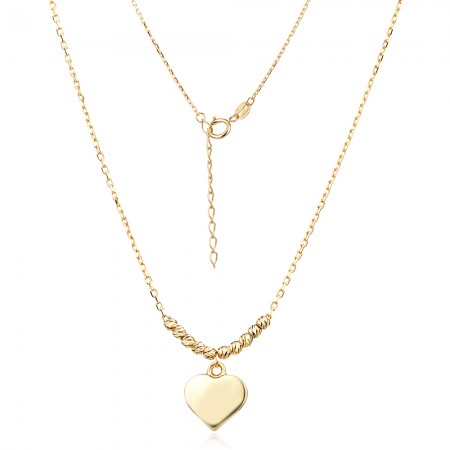Златно колие Heart