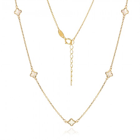 Златно колие Clover Nacre