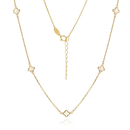 Златно колие Clover Nacre