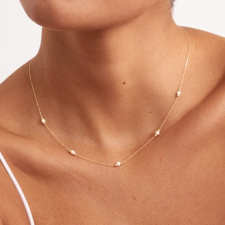Златно колие Pearls