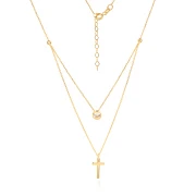 Златно колие Cross