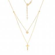 Златно колие Cross