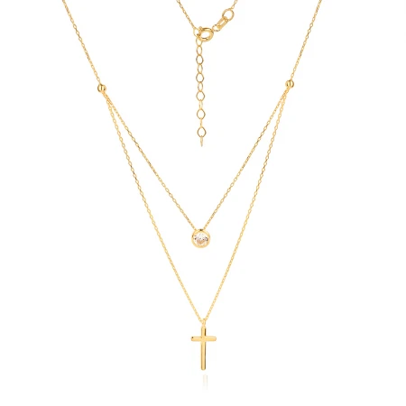 Златно колие Cross