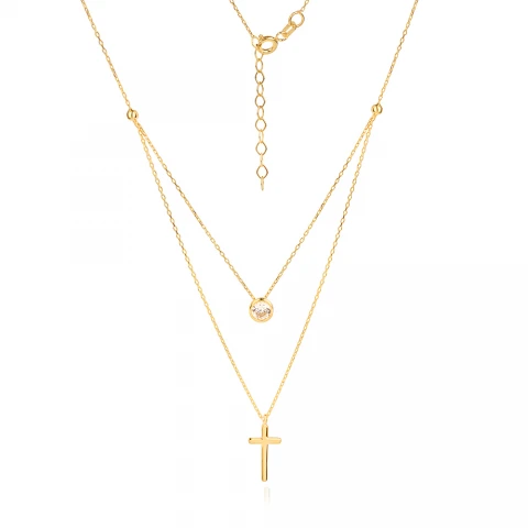 Златно колие Cross