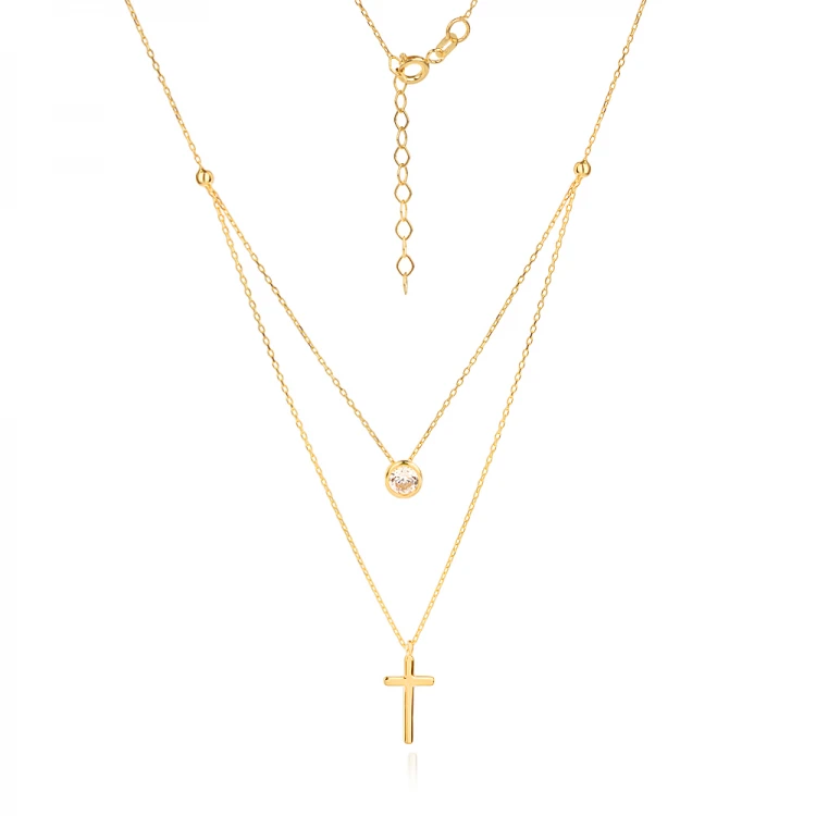 Златно колие Cross