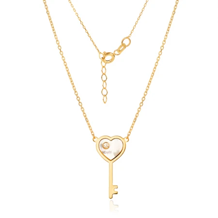 Златно колие Key Love