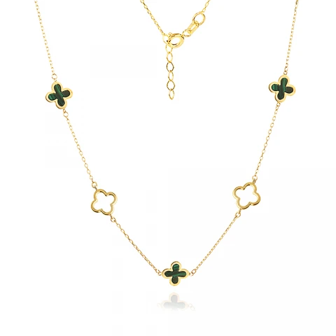 Златно колие Clover