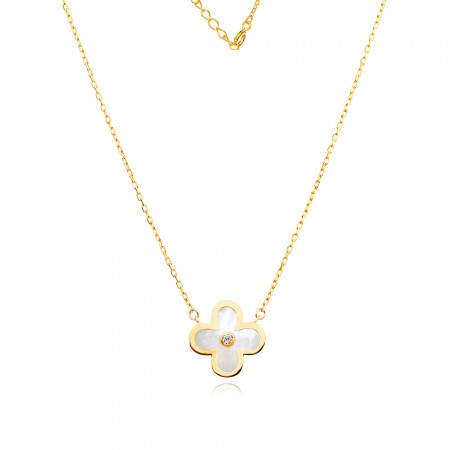 Златно колие Clover