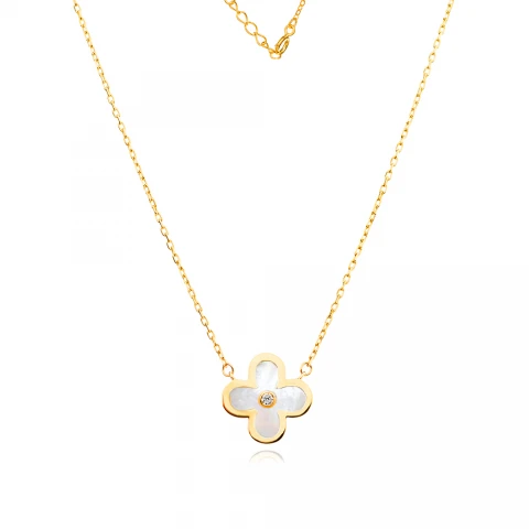 Златно колие Clover