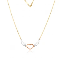 Златно колие Heart Wing