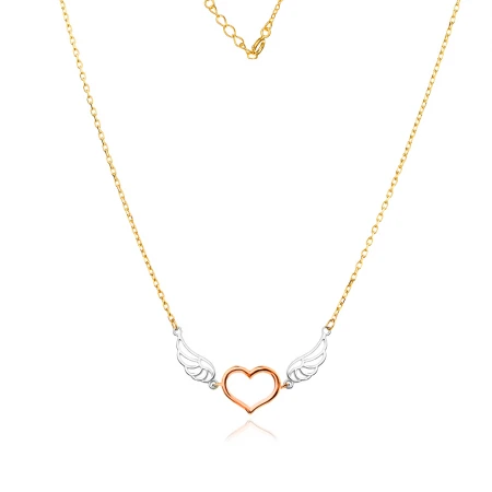 Златно колие Heart Wing