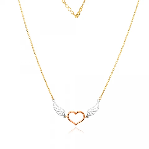 Златно колие Heart Wing