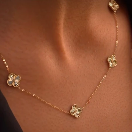Златно колие Diamond Clover Златно колие Diamond Clover