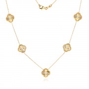 Златно колие Diamond Clover
