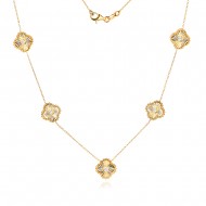 Златно колие Diamond Clover