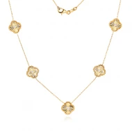 Златно колие Diamond Clover