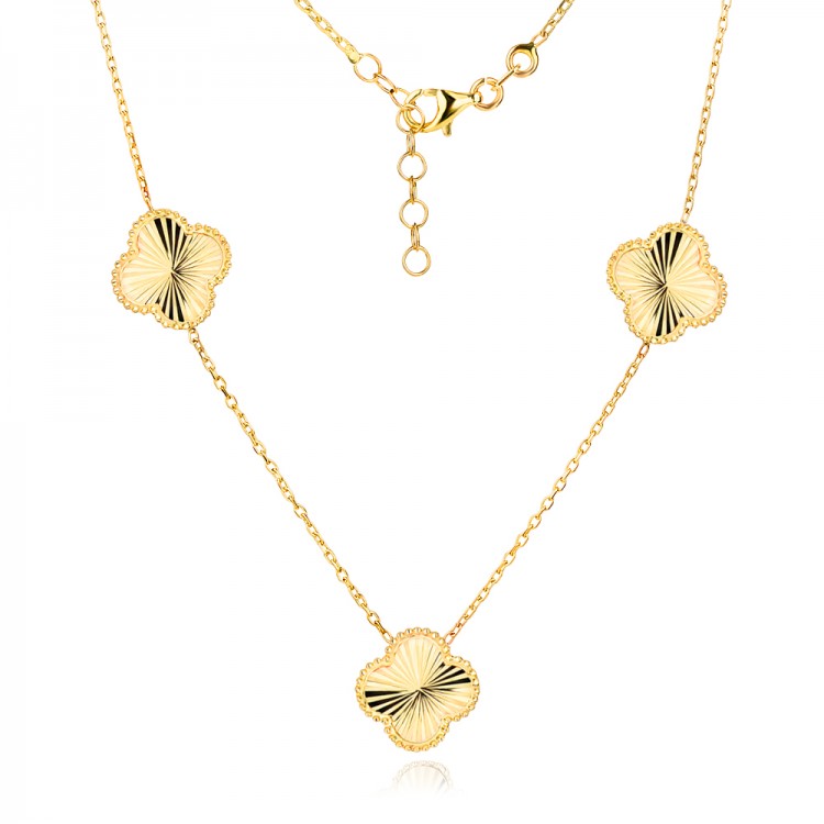 Златно колие Diamond Clover - BESTSELLERS