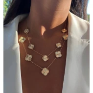 Златно колие Max Large Diamond Clover
