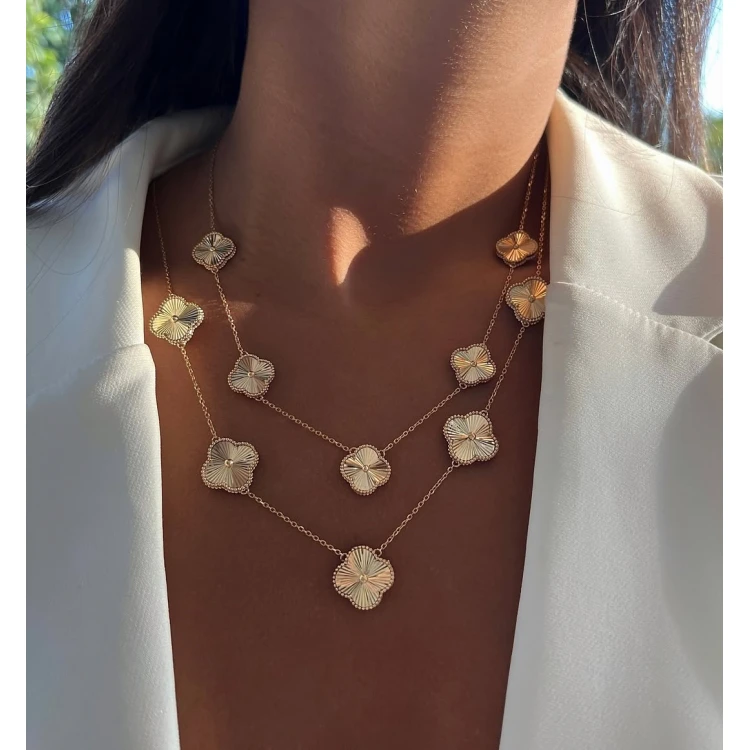 Златно колие Max Large Diamond Clover Златно колие Max Large Diamond Clover