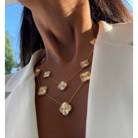 Златно колие Max Large Diamond Clover