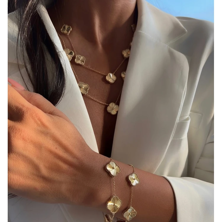 Златно колие Max Large Diamond Clover Златно колие Max Large Diamond Clover