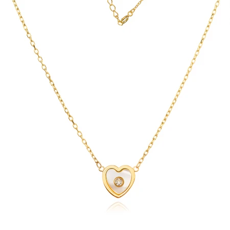 Златно колие с Pearl Heart Златно колие с Pearl Heart