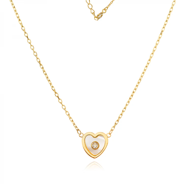 Златно колие с Pearl Heart Златно колие с Pearl Heart