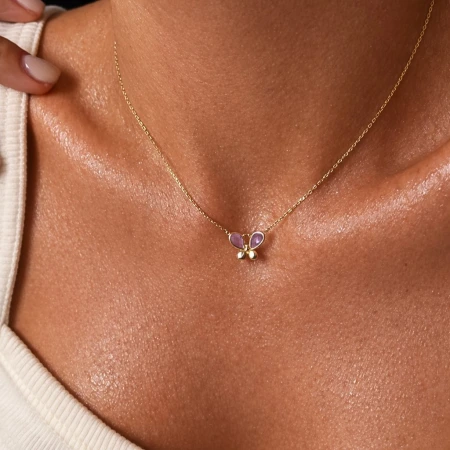 Златно колие Violet Butterfly Златно колие Violet Butterfly