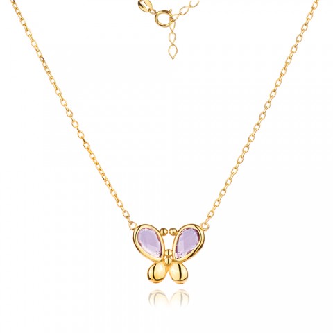 Златно колие Violet Butterfly