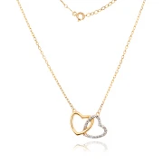 Златно колие Twin Hearts