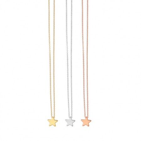 Финно златно колие звездичка