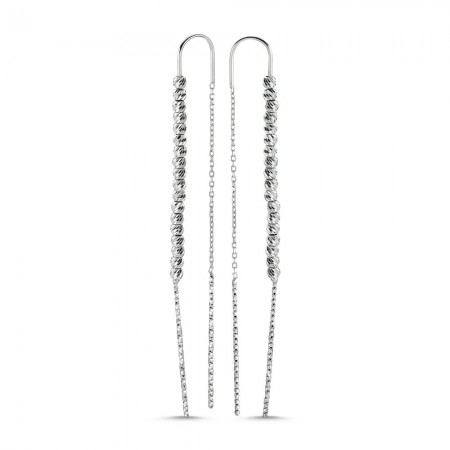 Златни обеци с Диамантирани топчета