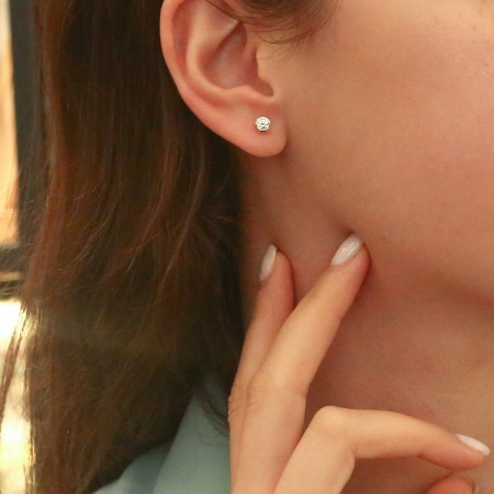 Златни обеци Oval Stone 