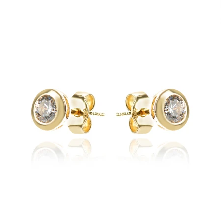 Златни обеци Solitaire earrings Златни обеци Solitaire earrings